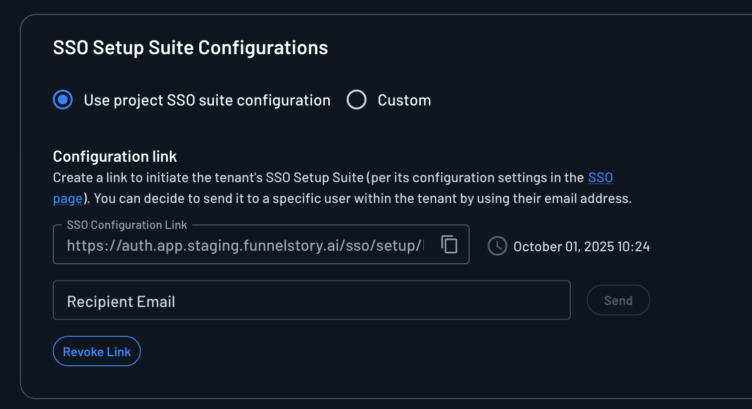 SSO setup configuration